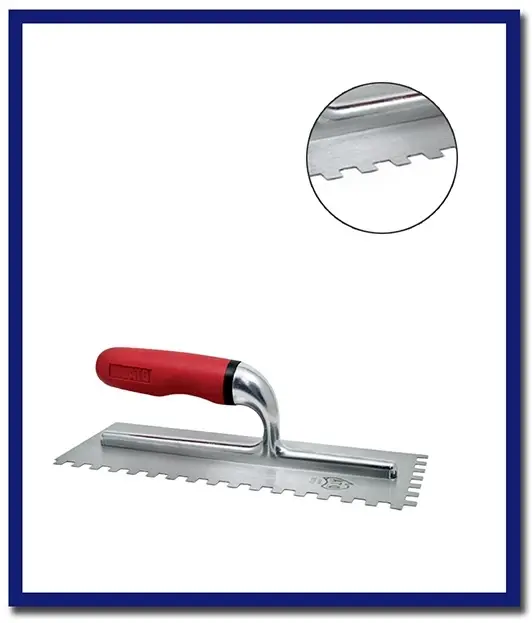Dta Bright Steel Adhesive Left Handed Trowel Square Notch 4Mm (1 Pc) 1