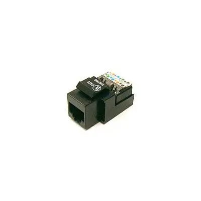 Keystone Rj45 Jack - Cat5e, Tool Less, Black (100-500) 1