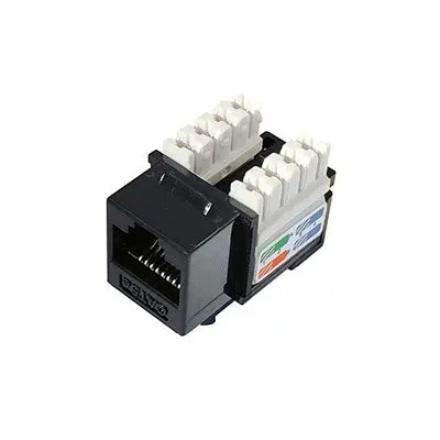 Keystone Rj45 Jack - Cat5e, Black (110 Punchdown) (100-500A) 1