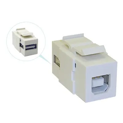 Keystone Feedthru Insert - Usb "A-B", White (100-581) 1