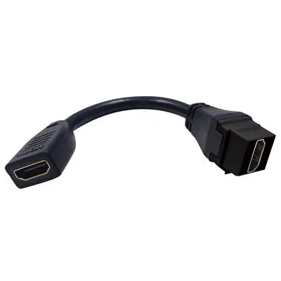 Keystone Feedthru Insert - Hdmi W/ Pigtail, Black (100-588) 1