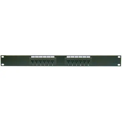 19" Cat5e 12 Outlets, 1.75" H (100-612) 1