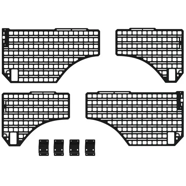Builtright Industries 09-19 Ram 1500/2500 Any Bed Bedside Rack System - Driver/Passenger Rear Panel 1