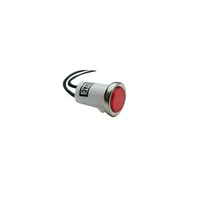 125Vac Neon Indicator Light, 6" Leads,  Short Lens  - Clear (11-2276) 1