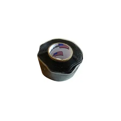 Self-Fusing Silicone Rubber Tape - Black, 1" X 10' Roll (12-3402) 1