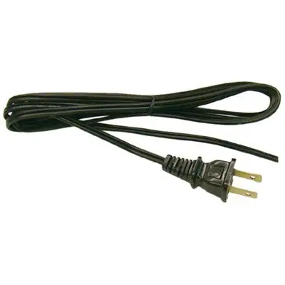 2 Conductor Power Cord - Nema1-15P To 2 Wire Leads, 6Ft, Black (138-116-Blk) 1