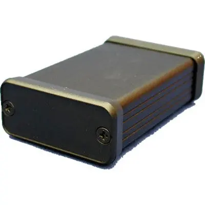 Aluminum Instrument Enclosure - 120 X 54 X 23Mm - Aluminum / Metal Ends, Black (1455C1201bk) 1