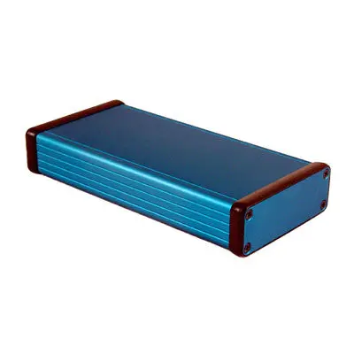 Aluminum Instrument Enclosure - 160 X 78 X 27Mm - Blue / Metal Ends (1455J1601bu) 1