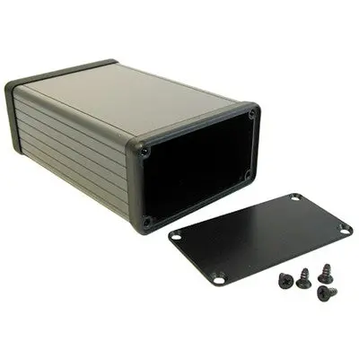 Aluminum Instrument Enclosure - 120 X 54 X 23Mm - Aluminum / Metal Ends (1455C1201) 1