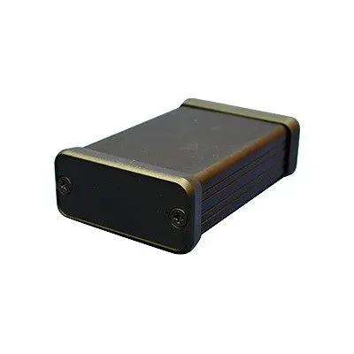 Aluminum Instrument Enclosure - 160 X 103 X 53Mm - Black / Metal Ends (1455N1601bk) 1