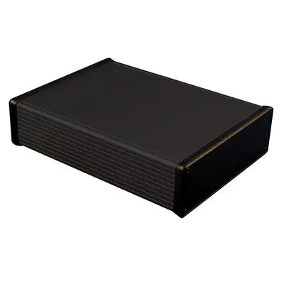 165 X 50.5 X 220Mm - Black / Metal Ends (1455T2201bk) 1