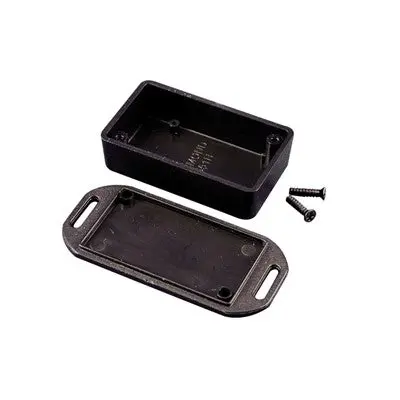 Abs Plastic Miniature Hand Held Enclosure - 60 X 35 X 20Mm - Black, Flanged (1551Hflbk) 1