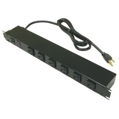 12 Outlet Rackmount Power Bar (6 Front/6 Rear), Black, 6Ft Cord (1583T12a1bkx) 1