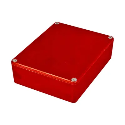 Diecast Aluminum Enclosure -119 X 94 X 30Mm - Red (1590Bbrd) 1