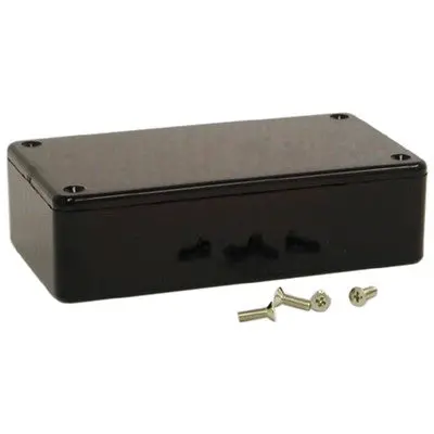 Multipurpose Abs Plastic Enclosure - 150 X 80 X 46Mm - Black, Card Guide (1591Dsbk) 1