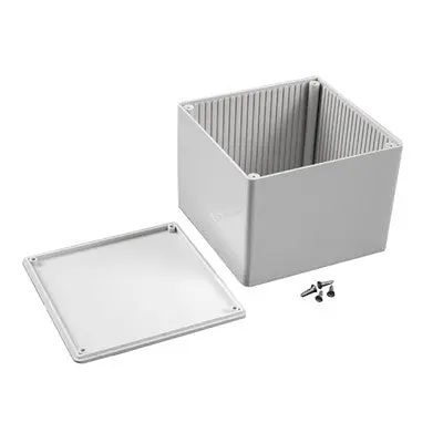 Multipurpose Abs Plastic Enclosure - 120 X 120 X 90Mm - Grey, Card Guide (1591Vsgy) 1