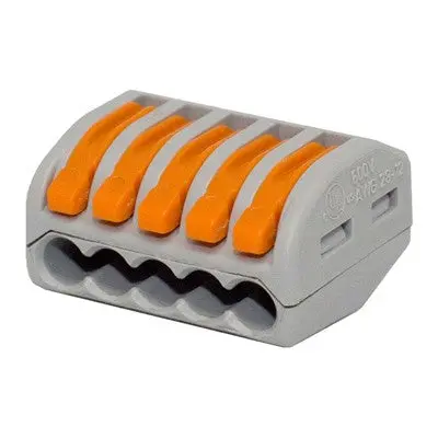 Lever-Nut™ Connector - 5 Wire, 28-12Awg, Pkg/10 (1637-14) 1