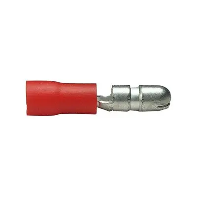 Male Red Bullet Crimp Connector, 22-18 Awg, 0.157", Pkg/25 (1758-14) 1