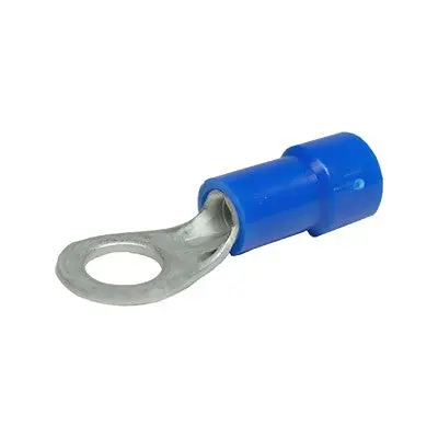 Insulated Ring Crimp Connector 16-14 Awg, 3/8" Tab - Blue, Pkg/100 (1809-Cp) 1