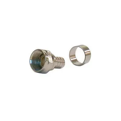 F Type Plug - Rg6 Crimp (F56), Pkg/10 (187-056-10) 1