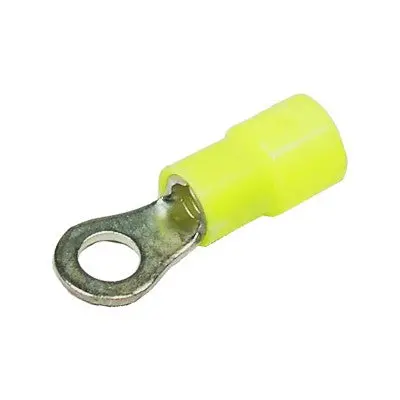 Insulated Ring Crimp Connector 12-10 Awg, 3/8" Tab - Yellow, Pkg/25 (1909-14) 1