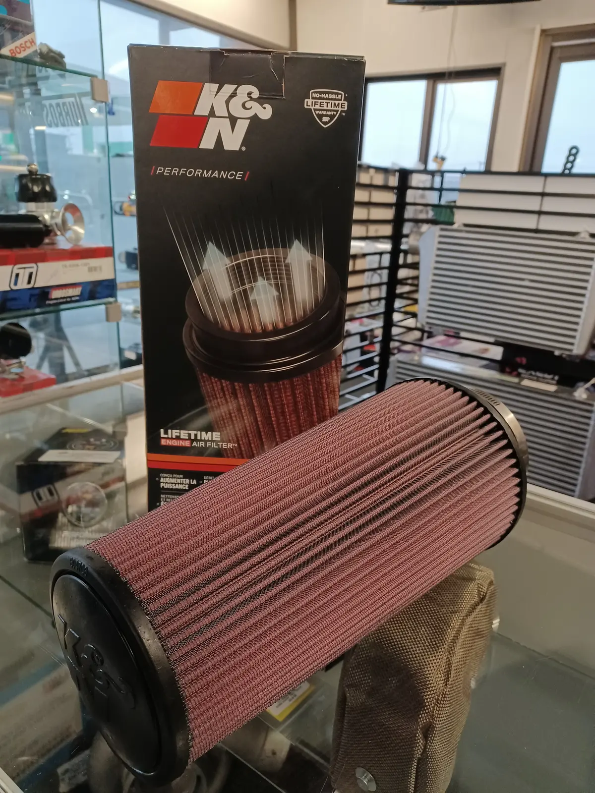 K&N Pod Filter 4" Inlet 12" Long 1