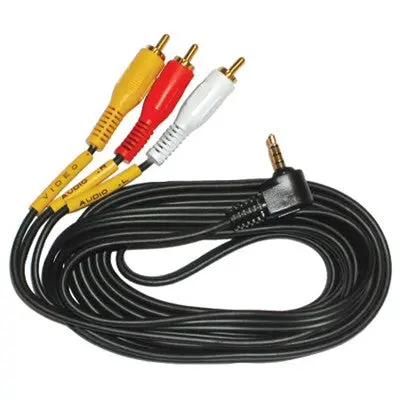 3 X Rca Plugs To 3.5Mm 4-Conductor Plug - Gold, 12Ft Cable (211-348) 1