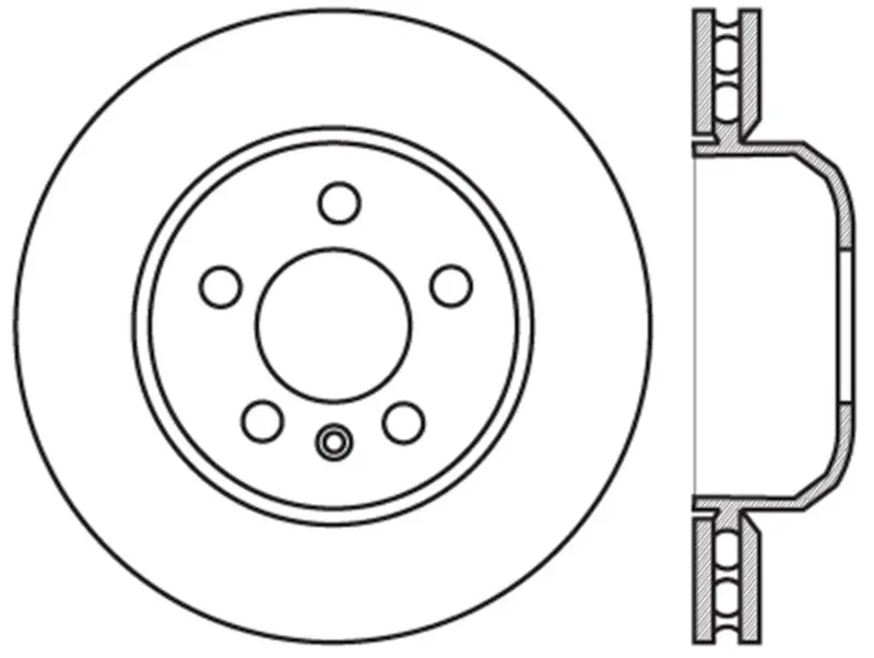 Stoptech Sport Slotted Brake Rotor — Front Right For 2011–2016 Bmw 535I 1