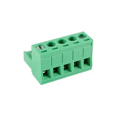 Pluggable Terminal Block - 5Mm, 5 Position, Right Angle (25-E800-05) 1