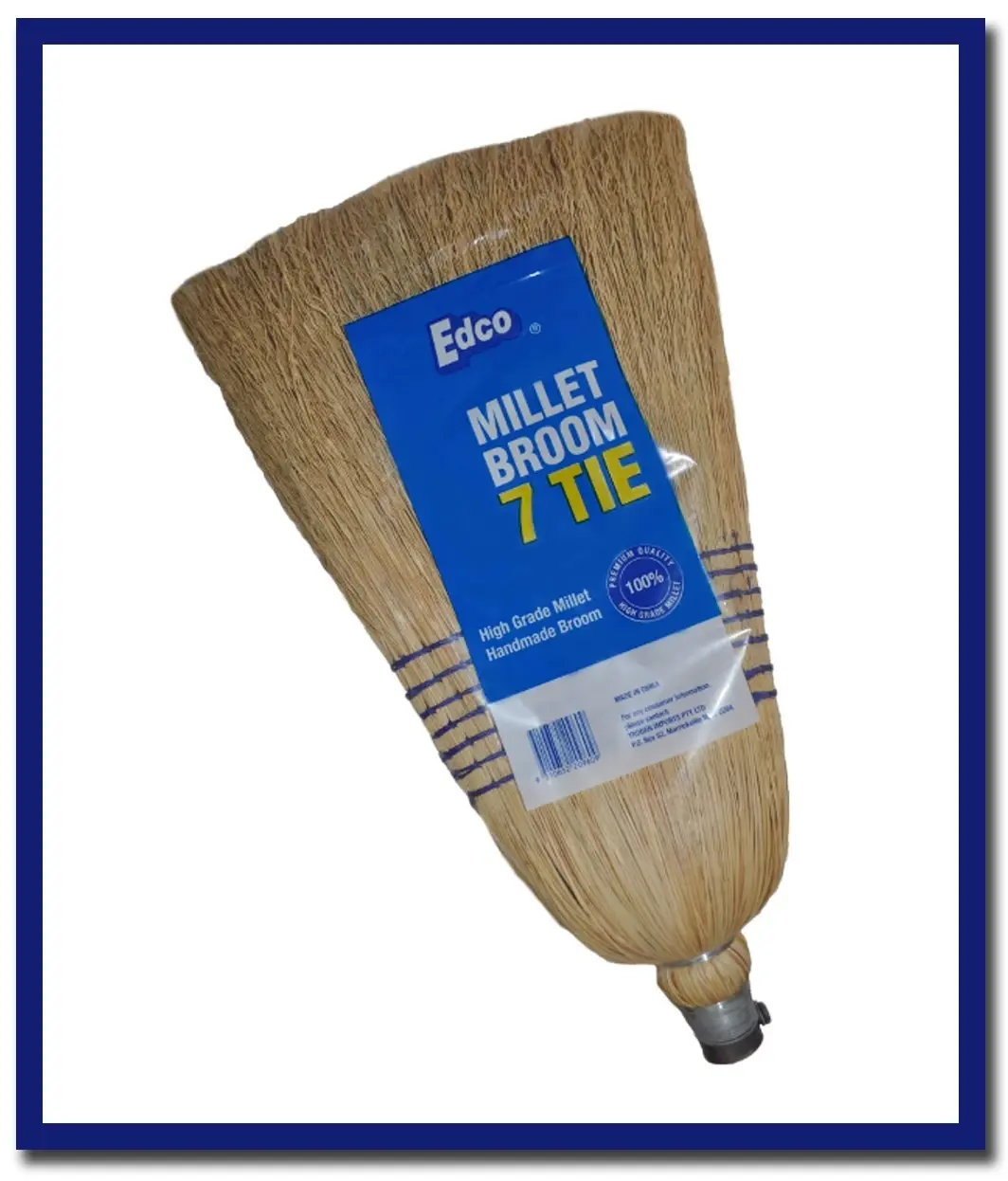 Edco Millet Broom With Handle  - 7 Tie (1 Unit) 1
