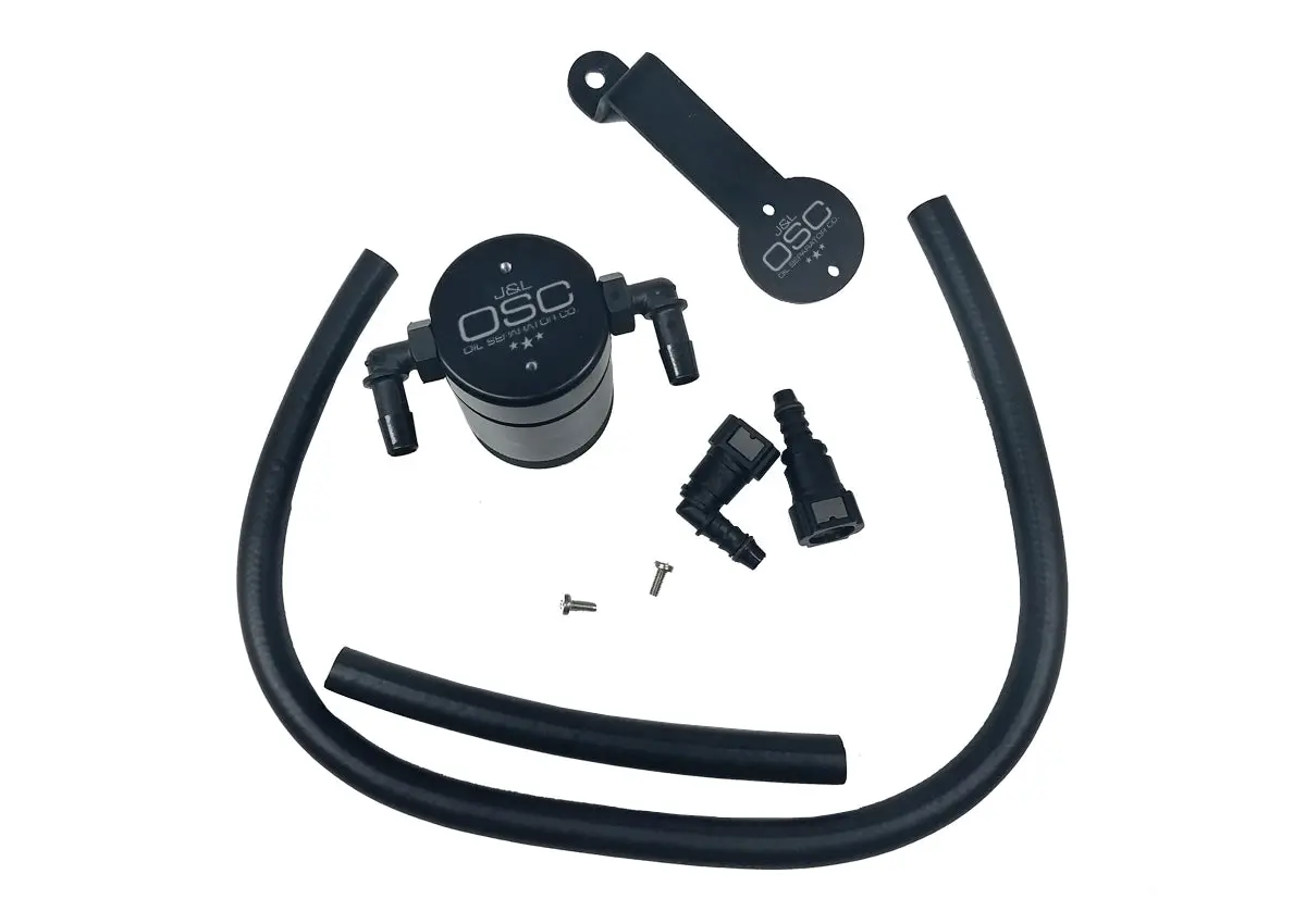 J&L Oil Separator 3.0 Passenger Side, Clear Anodized (2005-2010 Mustang Gt; Bullitt; Saleen) 1