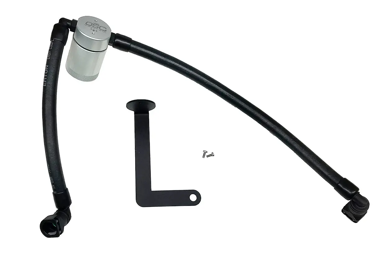 J&L Oil Separator 3.0 Passenger Side, Clear Anodized (2010-2019 Ford Flex Ecoboost V6) 1