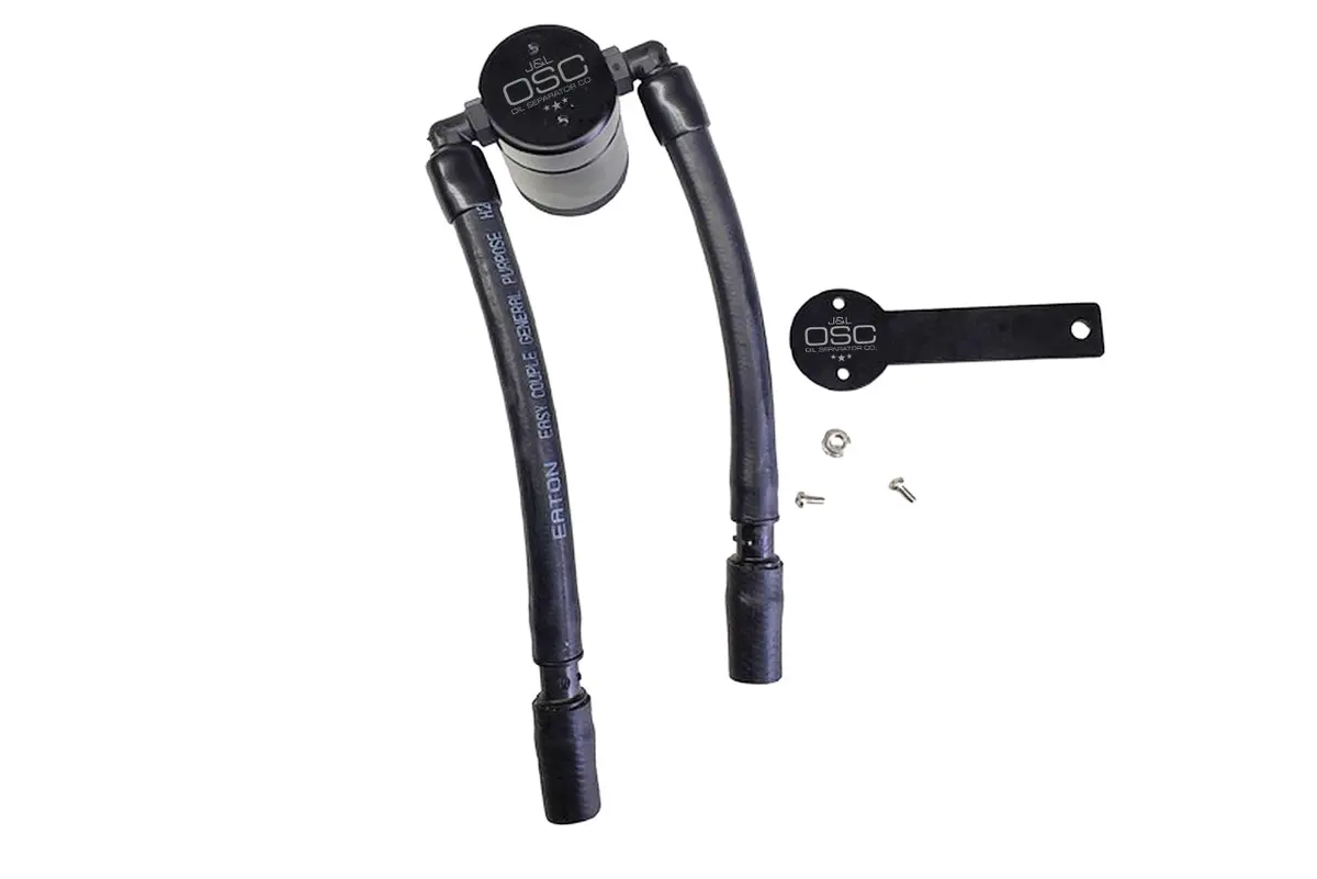 J&L Oil Separator 3.0 Passenger Side, Black Anodized (2013-2020 Ford Fusion 1.5L Ecoboost) 1