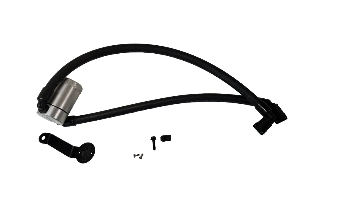 J&L 2015-2017 Ford Expedition 3.5L Ecoboost Oil Separator 3.0 - Clear Anodized 1