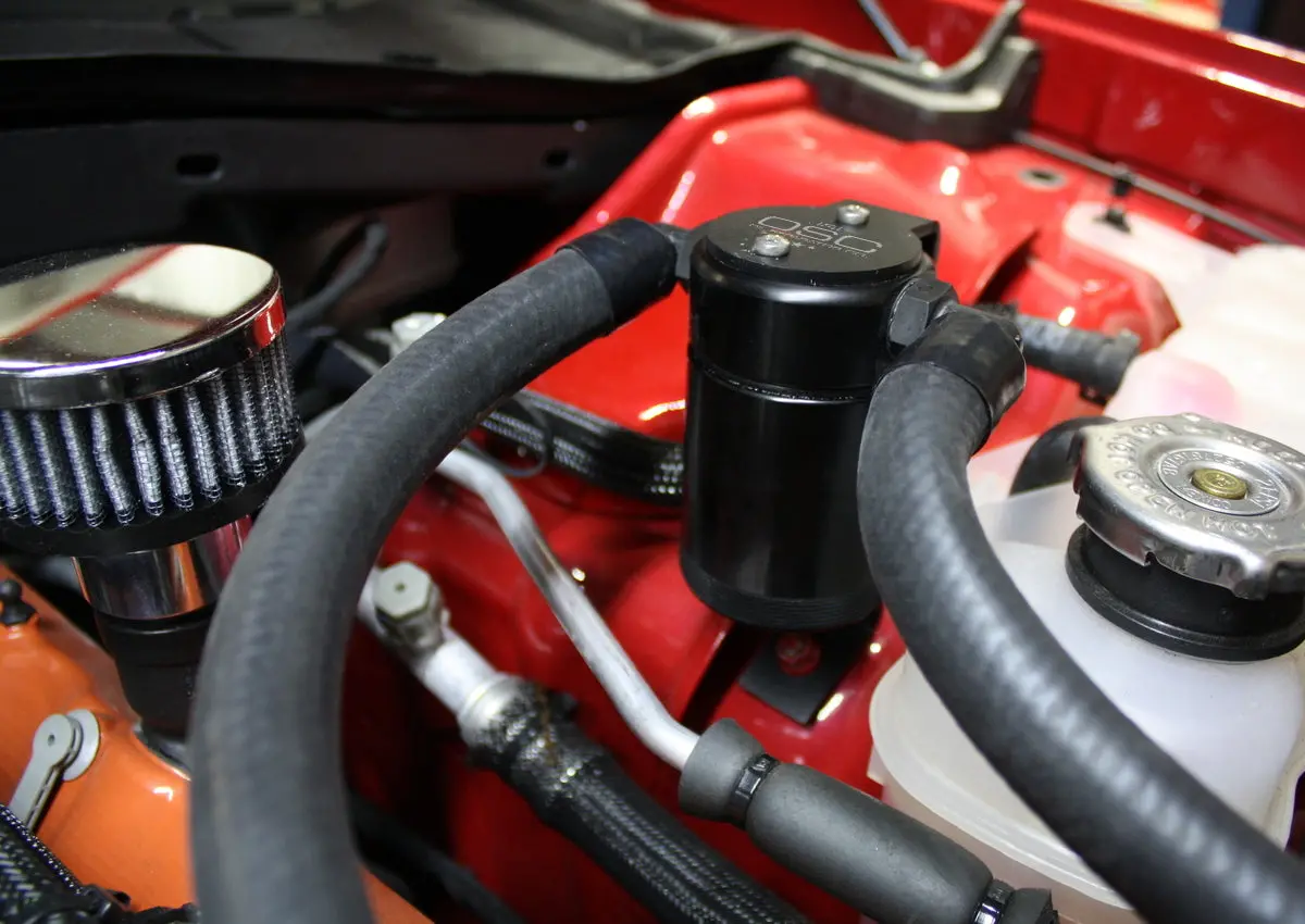 J&L Oil Separator 3.0 Driver Side, Black Anodized (2015-2017 Dodge Charger Hellcat; 2015-2017 Dodge Challenger Hellcat) 1