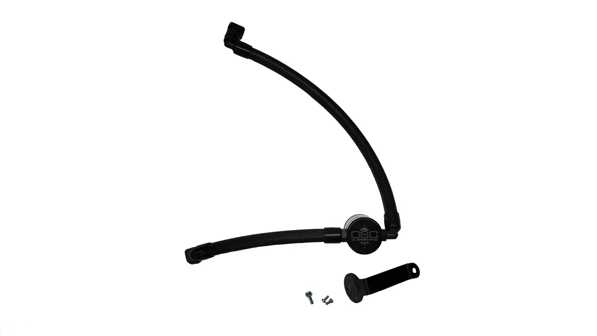 J&L Oil Separator 3.0 Passenger Side, Black Anodized (2021-2023 Ford Bronco 2.7L Ecoboost) 1