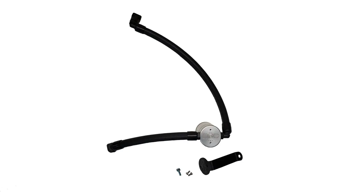 J&L Oil Separator 3.0 Passenger Side, Clear Anodized (2021-2023 Ford Bronco 2.7L Ecoboost) 1