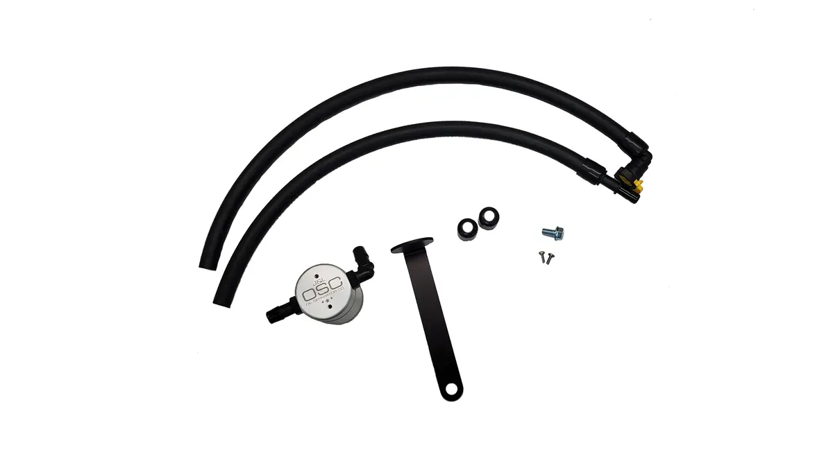 J&L Oil Separator 3.0 Driver Side, Clear Anodized (2021-2021.5 Ford Bronco 2.3L Ecoboost) 1