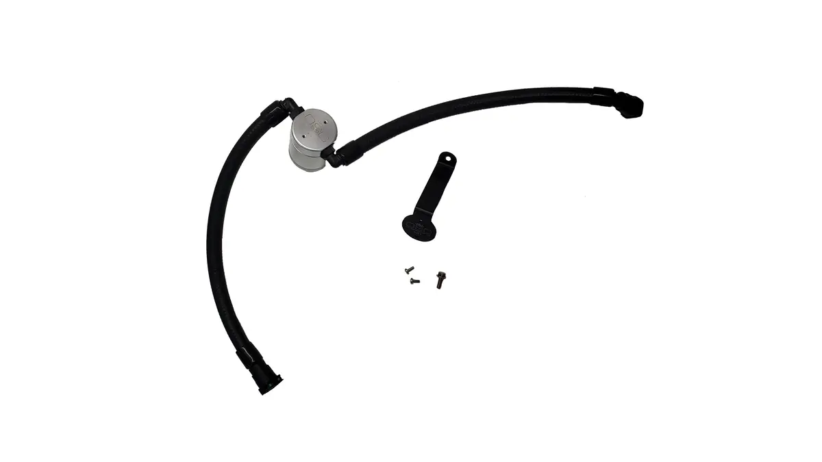 J&L Oil Separator 3.0 Driver Side, Clear Anodized (2020-2022 Buick Encore Gx 1.3L Turbo; 2021-2022 Chevrolet Trailblazer 1.3L Turbo) 1