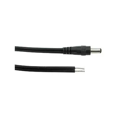 Coaxial Power Dc Cable - 0.7 X 2.35Mm Plug To Wire Leads, 6Ft (Dc-48-410) 1