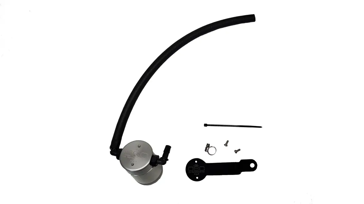 J&L Oil Separator 3.0 Passenger Side, Clear Anodized (2017-2023 Honda Crv 1.5L; 2017-2022 Honda Accord 1.5L) 1