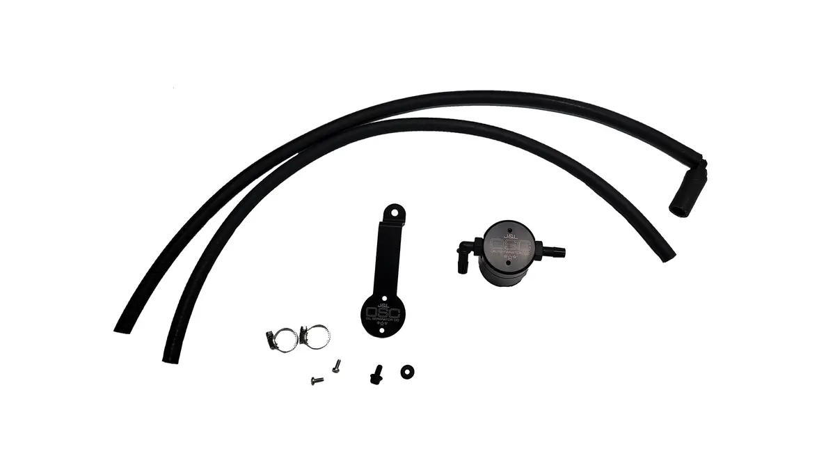 J&L Oil Separator 3.0 Passenger Side, Black Anodized (2018-2023 Toyota Camry 3.5L) 1