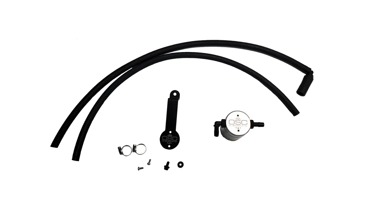 J&L Oil Separator 3.0 Passenger Side, Clear Anodized (2018-2023 Toyota Camry 3.5L) 1