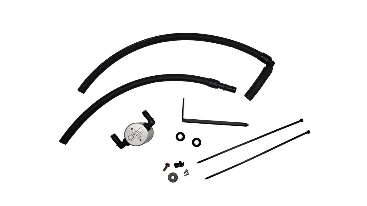 J&L Oil Separator 3.0 Passenger Side, Clear Anodized (2022-2023 Subaru Brz; 2022-2023 Toyota Gr86 2.4L) 1