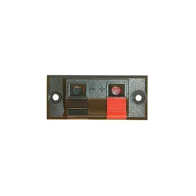 Speaker Terminals - 2 Push Type Terminals Mounted On Flat Plastic Plate (317-202) 1