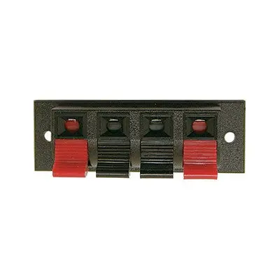 Speaker Terminals - 4 Push Type Terminals Mounted On Flat Plastic Plate (317-204) 1