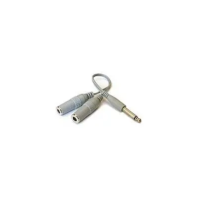 Y Cable: 1/4" Plug To 2 X 1/4" Jacks - Nickel (35-570) 1