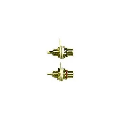 Rca Jack Chassis - Gold Plated / Isolation Washers, Red & Black, Pkg/2 (351-708-2) 1