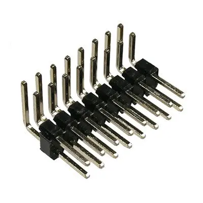 0.1" Header Pins - 80 Pin, Double Row, Right Angle (36-480G-1) 1