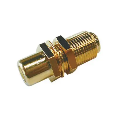 F Jack To Rca Jack, Chassis Mount, Gold (362-186) 1